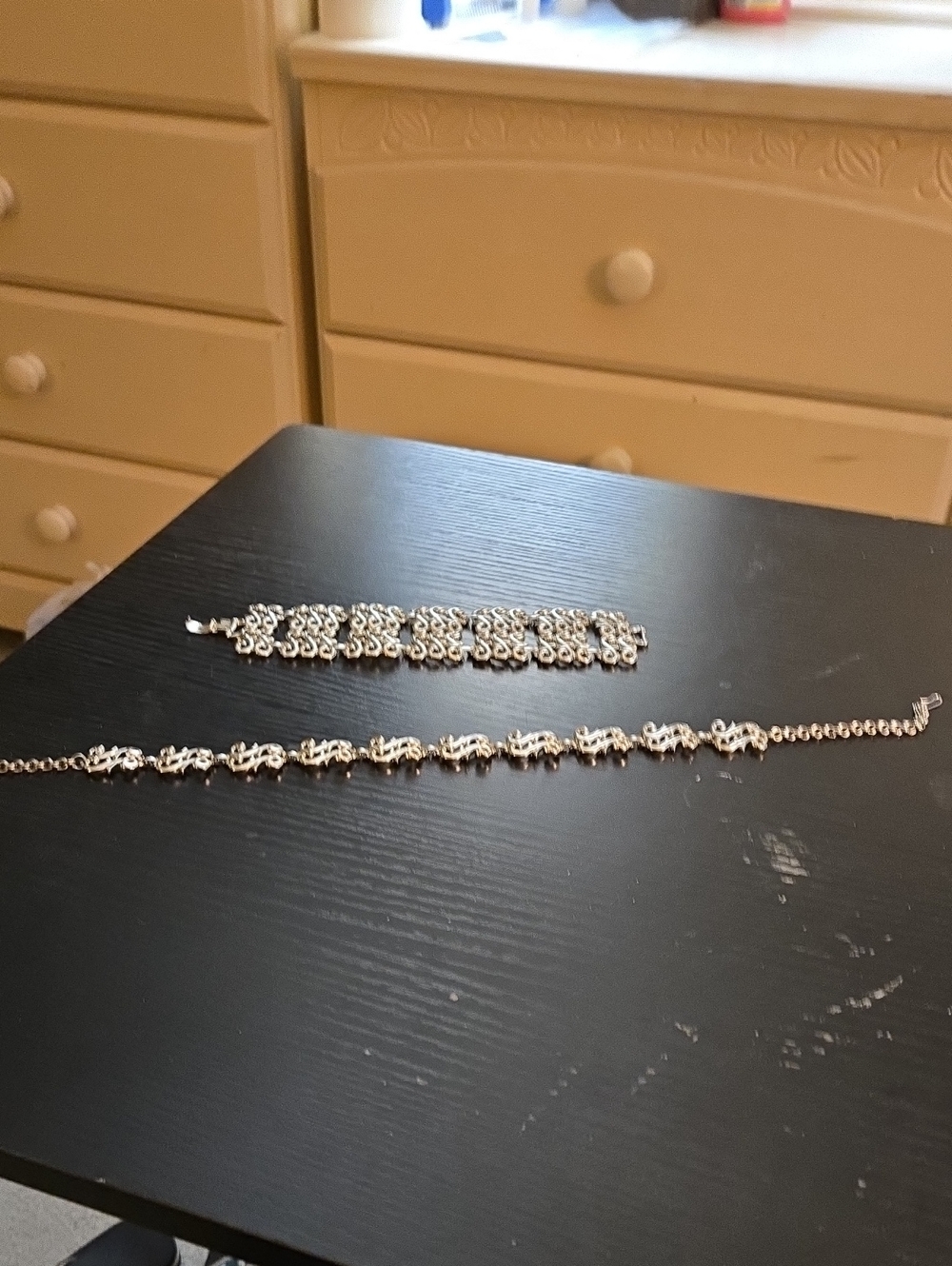 Silver-Tone Women's Bracelet Set - Elegant Linked Design